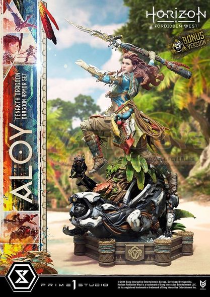 PREORDER - PRIME 1 STUDIOS - HORIZON - 1/4 Scale - Ultimate Premium Masterline Horizon Forbidden West Aloy Tenakth Dragoon Armor Set Bonus Version