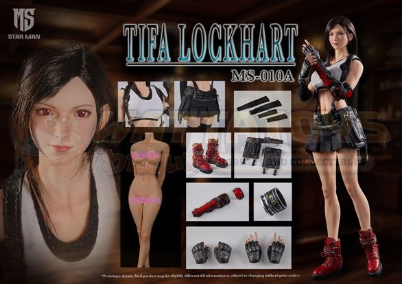 PREORDER - STAR MAN - FINAL FANTASY - 1/6 Scale - Tifa Lockhart white tank top and black short skirt version MS-010A