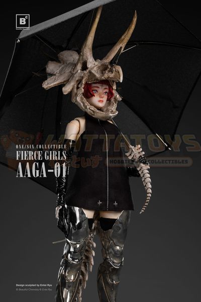 PREORDER - Beautiful Chemistry x Entei Ryu - 1/6 Scale - Fierce Girls Series BONE GIRL / TRICERATOPS AAGA-01