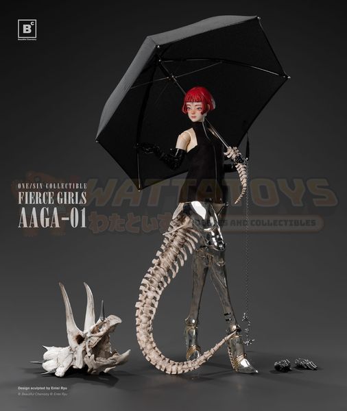 PREORDER - Beautiful Chemistry x Entei Ryu - 1/6 Scale - Fierce Girls Series BONE GIRL / TRICERATOPS AAGA-01