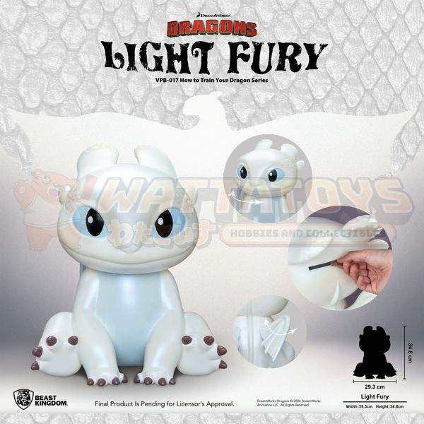 PREORDER - Beast Kingdom - How to Train Your Dragon Series - Vinyl Functional Figurines : Light Fury