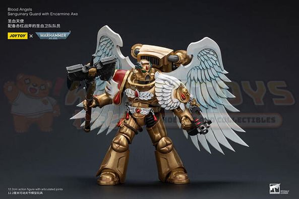 PREORDER - JOYTOY - WARHAMMER 40K - 1/18 Scale - Blood Angels Sanguinary Guard with Encarmine Axe