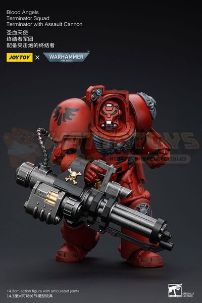 PREORDER - JOYTOY - WARHAMMER 40K - 1/18 Scale - Blood Angels Terminator Squad Terminator with Assault Cannon