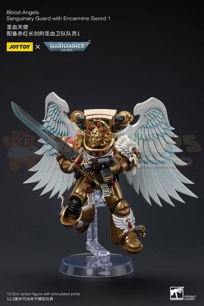 PREORDER - JOYTOY - WARHAMMER 40K - 1/18 Scale - Blood Angels Sanguinary Guard with Encarmine Sword 1