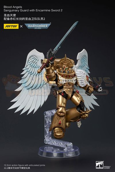 PREORDER - JOYTOY - WARHAMMER 40K - 1/18 Scale - Blood Angels Sanguinary Guard with Encarmine Sword 2