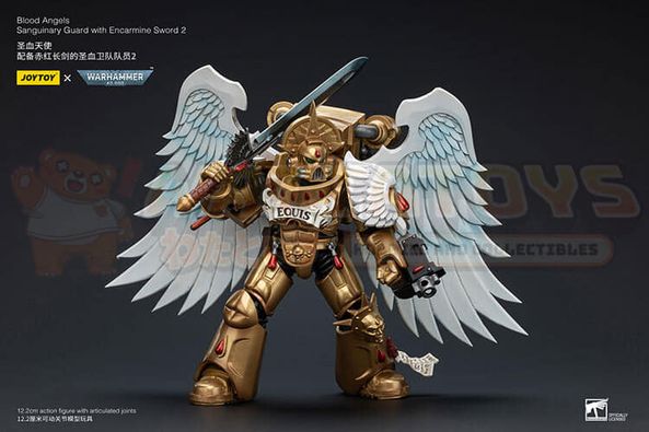 PREORDER - JOYTOY - WARHAMMER 40K - 1/18 Scale - Blood Angels Sanguinary Guard with Encarmine Sword 2