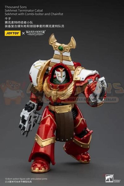 PREORDER - JOYTOY - WARHAMMER 40K - 1/18 Scale - Thousand Sons Sekhmet Terminator Cabal Sekhmet With Combi-Bolter And Chainfist