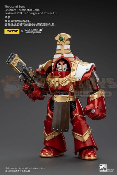 PREORDER - JOYTOY - WARHAMMER 40K - 1/18 Scale - Thousand Sons Sekhmet Terminator Cabal Sekhmet Volkite Charger And Power Fist