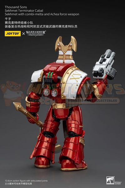 PREORDER - JOYTOY - WARHAMMER 40K - 1/18 Scale - Thousand Sons Sekhmet Terminator Cabal Sekhmet With Combi-Melta And Achea Force Weapon