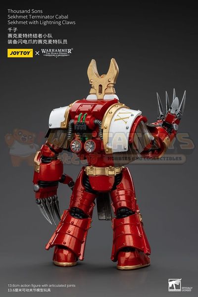 PREORDER - JOYTOY - WARHAMMER 40K - 1/18 Scale - Thousand Sons Sekhmet Terminator Cabal Sekhmet With Lightning Claws