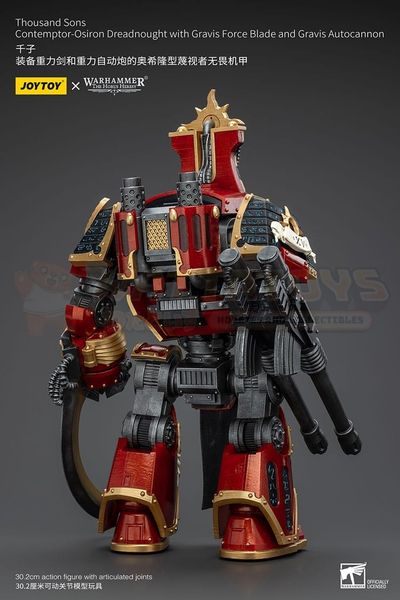 PREORDER - JOYTOY - WARHAMMER 40K - 1/18 Scale - Thousand Sons Contemptor-Osiron Dreadnought With Gravis Force Blade And Gravis Autocannon