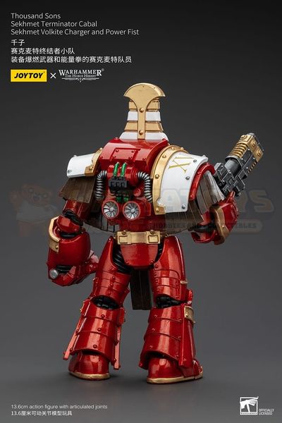 PREORDER - JOYTOY - WARHAMMER 40K - 1/18 Scale - Thousand Sons Sekhmet Terminator Cabal Sekhmet Volkite Charger And Power Fist