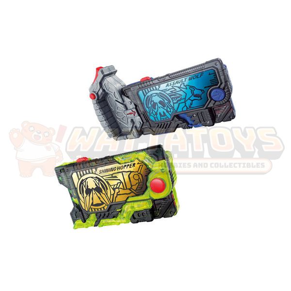 PREORDER - Premium Bandai - Kamen Rider Zero One - SUPER BEST DX Shining Hopper Progrise Key & Assault Wolf Progrise Key Set