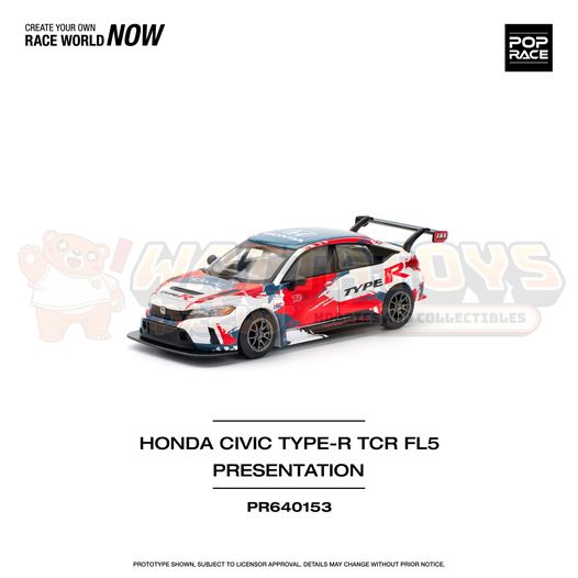 PREORDER - Tiny - POPRACE 1/64 HONDA CIVIC TYPE-R (FL5) TCR - PRESENTATION