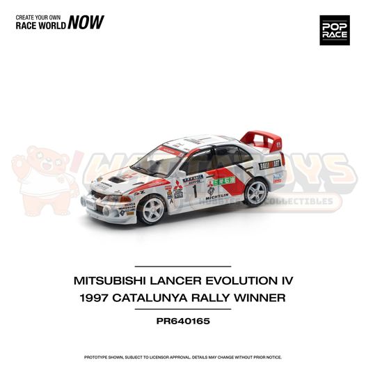 PREORDER - Tiny - POPRACE 1/64 MITSUBISHI LANCER EVO IV - WINNER, RALLY DE CATALUNYA 1997