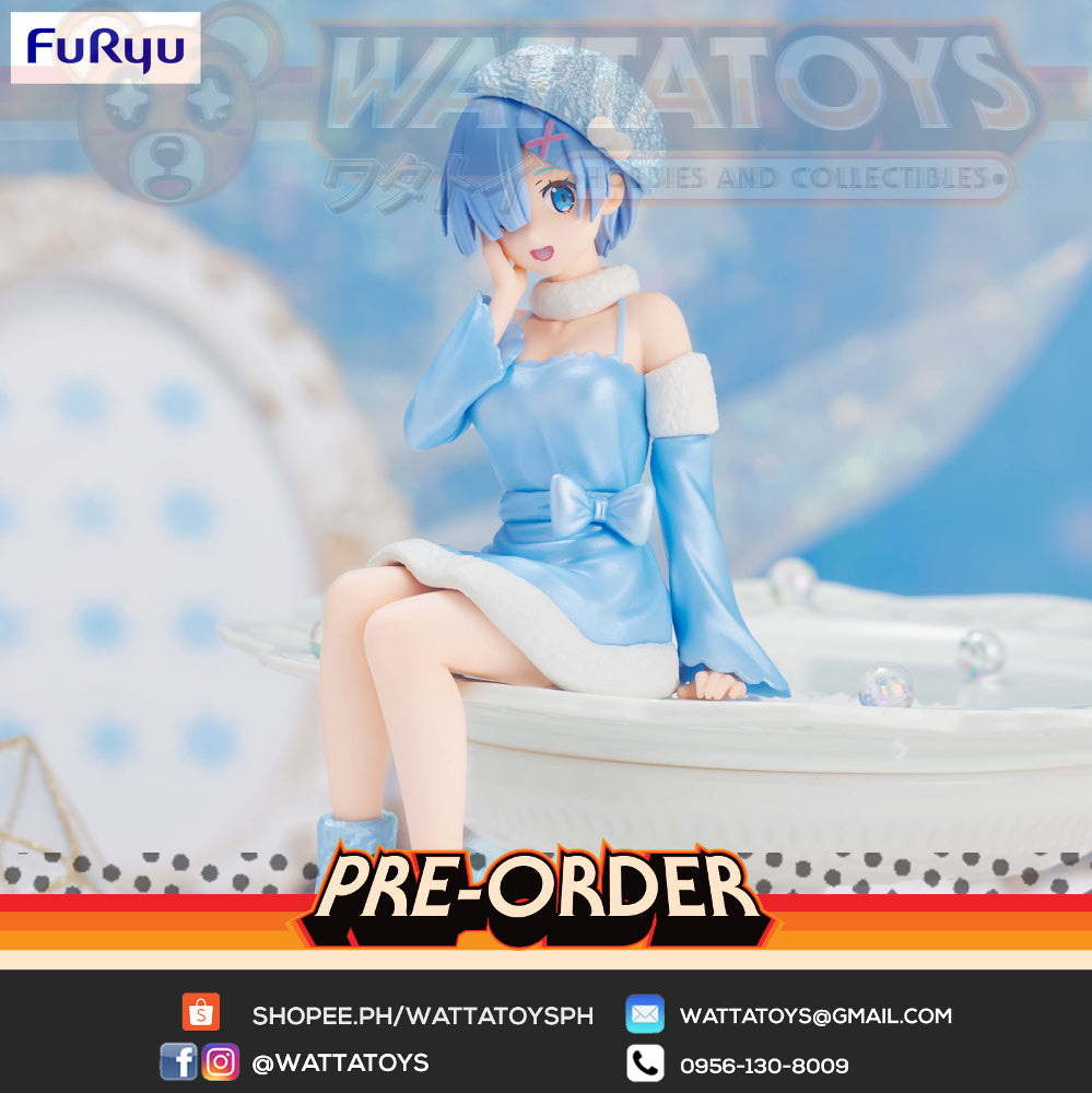 PRE ORDER- FURYU - Re:ZERO -Starting Life in Another World-　Noodle Stopper Figure -Rem Snow Princess Pearl Color ver.