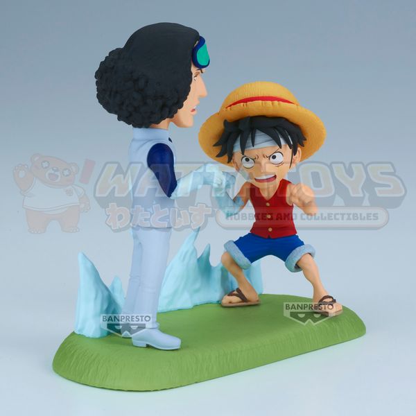 PRE-ORDER - BANPRESTO - ONE PIECE - WORLD COLLECTABLE FIGURE LOG STORIES: MONKEY.D.LUFFY VS KUZAN