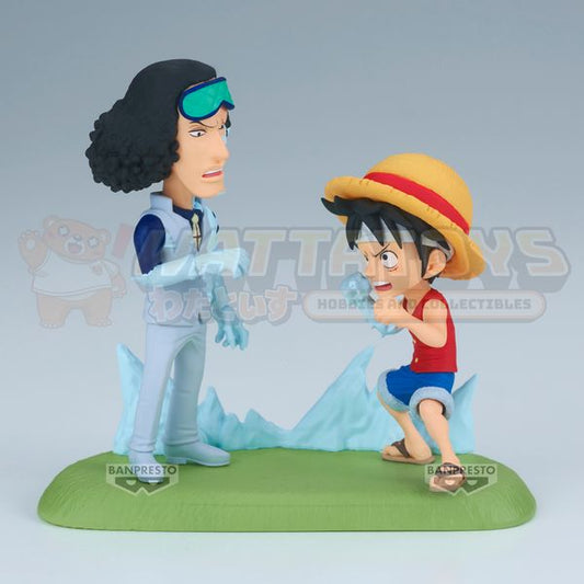 PRE-ORDER - BANPRESTO - ONE PIECE - WORLD COLLECTABLE FIGURE LOG STORIES: MONKEY.D.LUFFY VS KUZAN