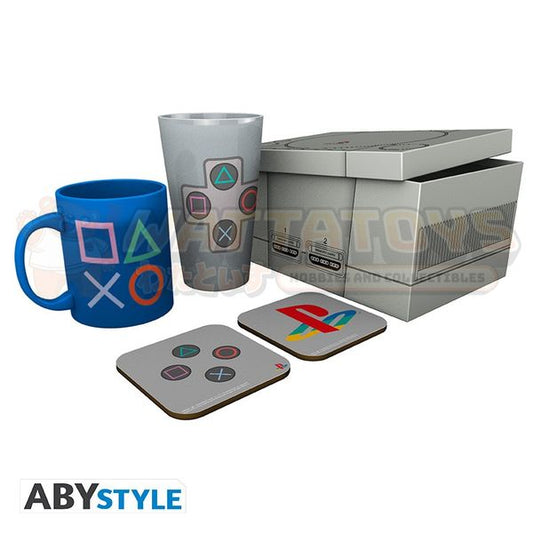 PRE-ORDER - ABYSSE STYLE - PLAYSTATION - Pck Glass XXL + Mug + 2 Coasters "Classic 2019"