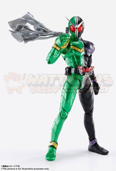 PRE-ORDER - Bandai Tamashii - Kamen Rider W - S.H.Figuarts (Shinkocchou Seihou) Kamen Rider Double Cyclone Joke (Futo Pi Ver.) (Reissue)