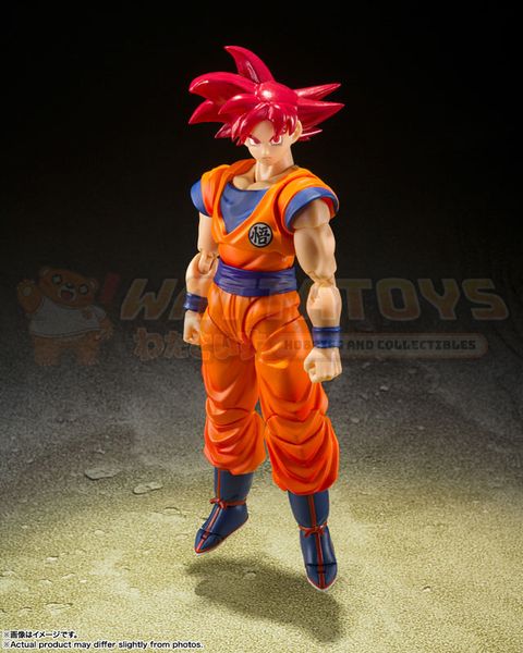 PRE-ORDER - Bandai Tamashii - Dragon Ball Super - S.H.Figuarts Super Saiyan God Son Goku -SAIYAN GOD INSTILLED WITH THE LIGHT OF RIGHTEOUS HEARTS-