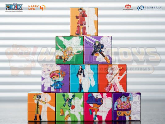 PRE-ORDER - HAPPY LIFE - One Piece - 5.7cm Rubik's Cube Blind Box (Box of 10)