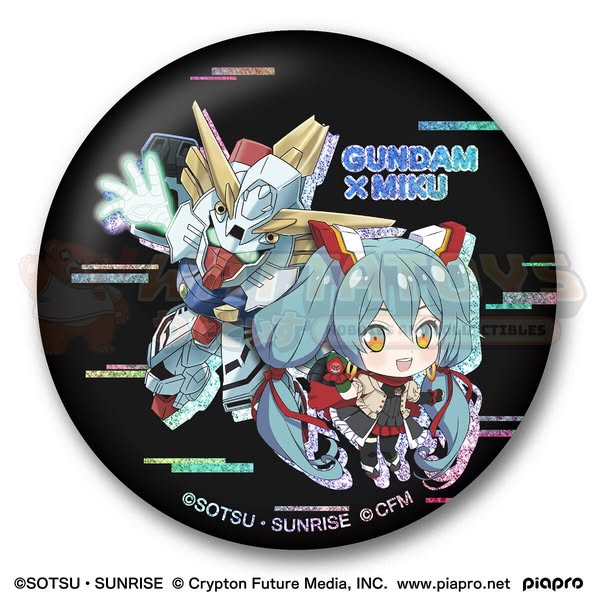 PRE-ORDER - BANDAI - GUNDAM X HATSUNE MIKU COLLABORATION COMMEMORATIVE CAN BADGE