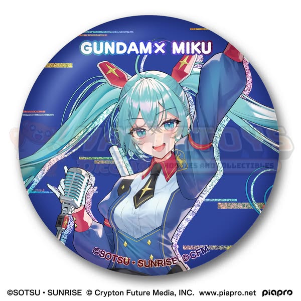 PRE-ORDER - BANDAI - GUNDAM X HATSUNE MIKU COLLABORATION COMMEMORATIVE CAN BADGE