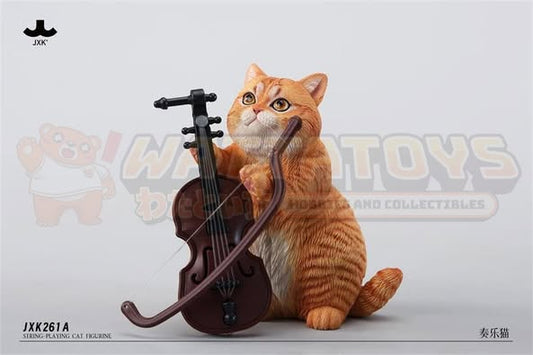 PRE-ORDER - JXK - String-Playing Cat Figurine