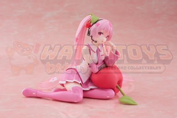 PRE-ORDER - TAITO - Character Vocal Series 01: Hatsune Miku - Sakura Miku Desktop Cute Figure (Cherry Cushion Ver.)