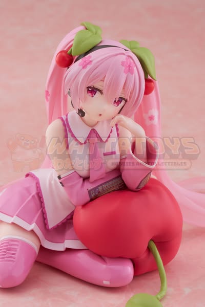 PRE-ORDER - TAITO - Character Vocal Series 01: Hatsune Miku - Sakura Miku Desktop Cute Figure (Cherry Cushion Ver.)