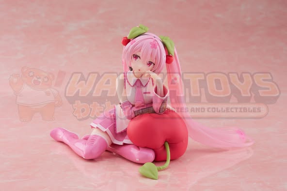 PRE-ORDER - TAITO - Character Vocal Series 01: Hatsune Miku - Sakura Miku Desktop Cute Figure (Cherry Cushion Ver.)