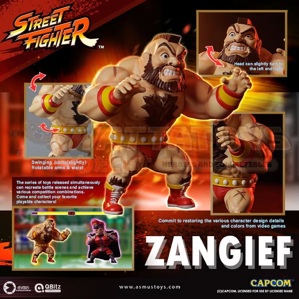 PRE-ORDER - ASMUS TOYS - Street Fighter - QBITZ XL Zangief