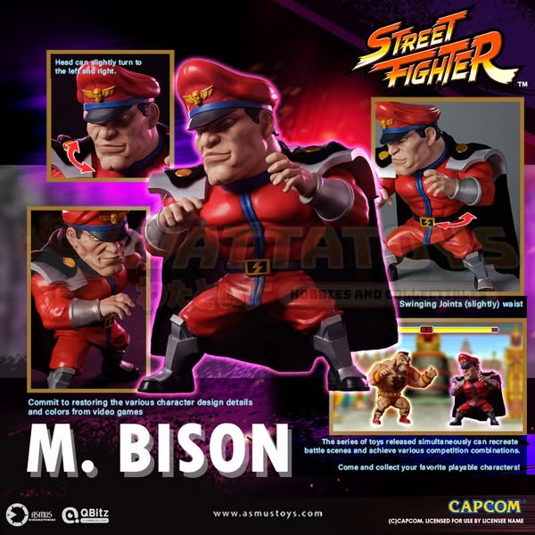 PRE-ORDER - ASMUS TOYS - Street Fighter - QBITZ XL M.Bison