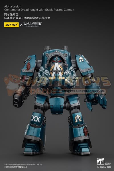 PRE-ORDER - JoyToy - Warhammer The Horus Heresy - Alpha Legion Contemptor Dreadnought with Gravis Plasma Cannon