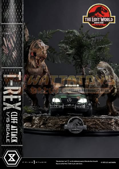 PRE-ORDER - PRIME1 STUDIOS - Legacy Museum Collection The Lost World: Jurassic Park (Film) T-Rex Cliff Attack 1/15 scale