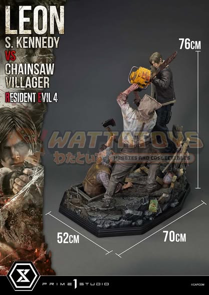 PRE-ORDER - PRIME1 STUDIOS - Resident Evil 4 - Ultimate Premium Masterline Resident Evil 4 Leon S. Kennedy versus Chainsaw Villager