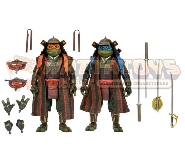 PRE-ORDER - NECA - TMNT 3 (Movie) - Turtles in Time 7in Leonardo & Michelangelo 2 Pack