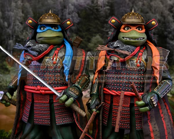 PRE-ORDER - NECA - TMNT 3 (Movie) - Turtles in Time 7in Leonardo & Michelangelo 2 Pack