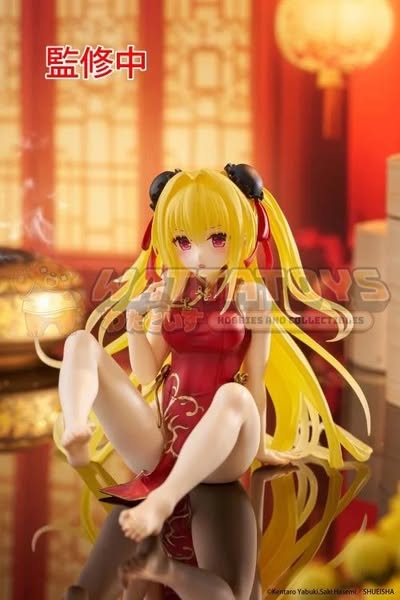 PRE-ORDER - TAITO - To Love-Ru Darkness - Desktop Cute Figure - Golden Darkness (Chinese Dress Ver.)