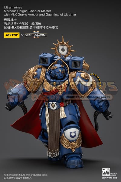 [PRE-ORDER] Joytoy - Warhammer 40000 Space Marine - Ultramarines Marneus Calgar, Chapter Master with MKX Gravis Armour and Gauntlets of Ultramar