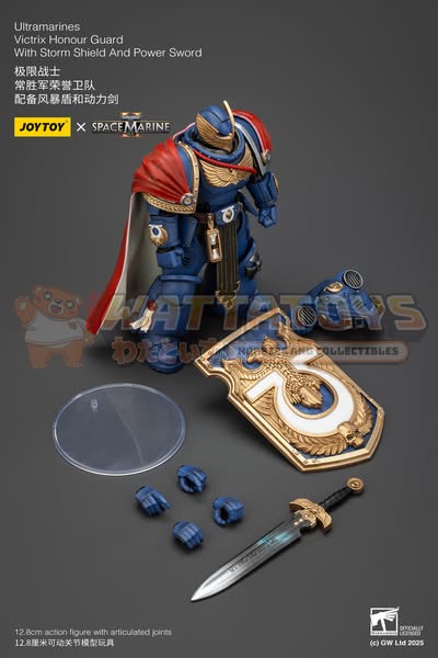 [PRE-ORDER] Joytoy - Warhammer 40000 Space Marine - Ultramarines Victrix Honour Guard with Storm Shield And Power Sword