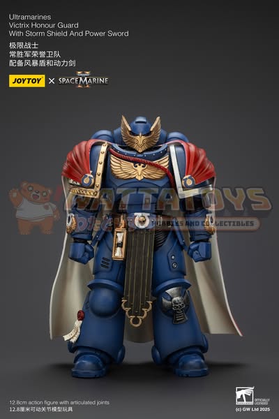 [PRE-ORDER] Joytoy - Warhammer 40000 Space Marine - Ultramarines Victrix Honour Guard with Storm Shield And Power Sword