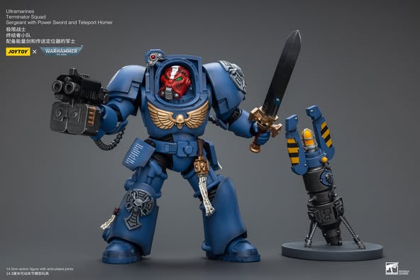[PRE-ORDER] JoyToy - WARHAMMER 40000 - Ultramarines Terminator Squad Sergeant with Power Sword and Teleport Homer