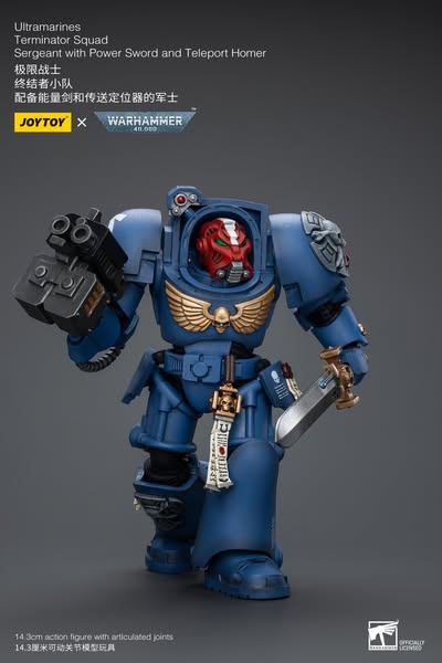 [PRE-ORDER] JoyToy - WARHAMMER 40000 - Ultramarines Terminator Squad Sergeant with Power Sword and Teleport Homer