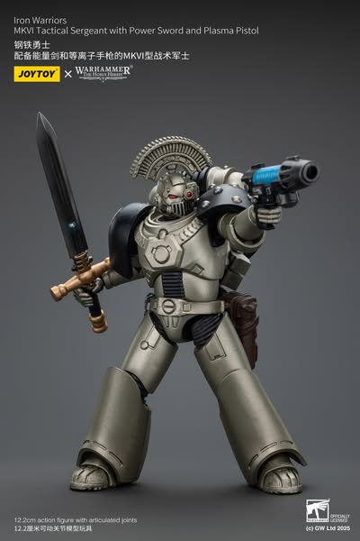 [PRE-ORDER] JoyToy - Warhammer The Horus Heresy - Iron Warriors MKVI Tactical Sergeant with Power Sword and Plasma Pistol