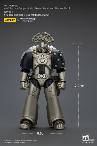 [PRE-ORDER] JoyToy - Warhammer The Horus Heresy - Iron Warriors MKVI Tactical Sergeant with Power Sword and Plasma Pistol