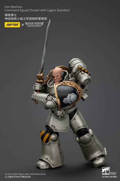 [PRE-ORDER] JoyToy - Warhammer The Horus Heresy - Iron Warriors Command Squad Chosen with Legion Standard