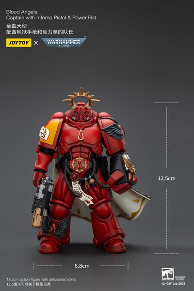 [PRE-ORDER] JoyToy Blood Angels Captain with Inferno Pistol & Power Fist