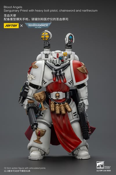 [PRE-ORDER] JoyToy Blood Angels Sanguinary Priest with Heavy bolt pistol, chainsword and narthecium